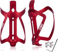 CNC Bike Water Bottle Holder, 2-Pack Bicycle Water Bottle Cage for Road Bike/Mountain Bike，red