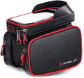 Bike Frame Bag, Bicycle Phone Mount, Waterproof Cycling Front Top Tube Pouch Pannier Bike Phone Holder Stand Cycle Crossbar Storage Bags for iPhone 14 13 12 11 Pro Max X Samsung Smartphone up to 6.7''