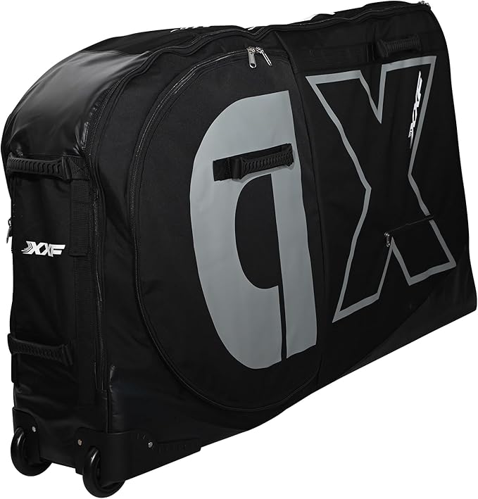 Bike Travel Case & Bike Travel Bag - Bicycle Pro Transport Equipment for Air Flights - Oversized Capacity, Waterproof Fabric with 4 Aluminum Support Bars, Wheel Protection Tubes & YKK Zippers