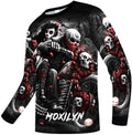 Men's MTB Shirt Long Sleeve Off-Road Motocross Cycling Jersey Mountain Bike Shirts Quick-Dry Moisture Wicking