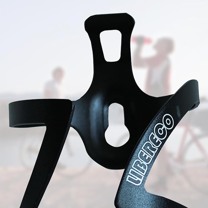 Libereco 2 Pack Lightweight Aluminum Alloy Bike Water Bottle Cage - Matte Finish, Universal Fit for Road Mountain Bicycles Cycling Accessories (Black (2 Pack))