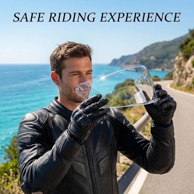 Retro Motorcycle Helmet for Adults?Vintage Full Face Helmet with Ventilation System, Waterproof Design for Motorcycle Riding
