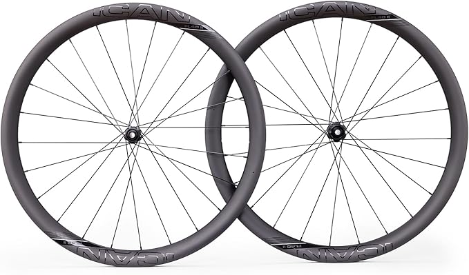ICAN FL40/50 Max 1347g/1370g/1395g Carbon Disc Road Bike Wheelset 23mm Inner Width 700C 36T Ratchet System Hub