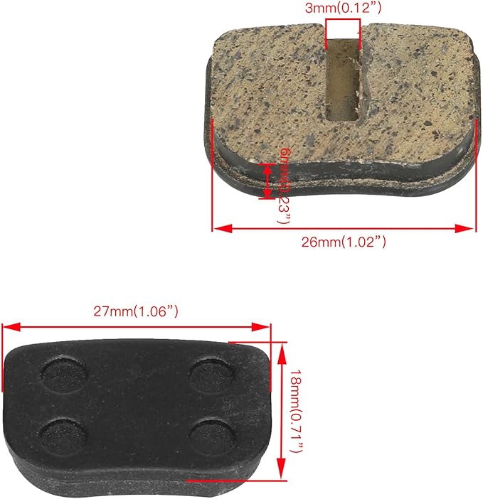 YOXUFA Mini Bike Disc Brake Pads for 79cc 97cc 100cc 105cc Coleman CT100U CC100X Baja Doodle Bug DB30 Motovox MBX10 Monster Moto MMB80 MMB105 49cc 50cc SYX Moto Mototec Pocket Dirt Bike ATV Parts