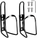 YHT 2 Pack PRO Mountain Bike Water Bottle Holder, Lightweight Aluminum Alloy Bicycle Cup Cage with Screws and Tool, Durable Drink Cages for Outdoor Activities, Road, Touring Bike, MTB Cycling, Blacks