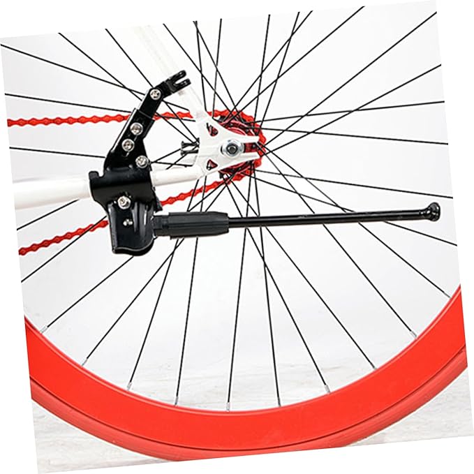 Mountain Bike Kickstand Adjustable Single-Sided Support Stand for Parking Rack Aluminum Alloy Easy Installation Compatible Black