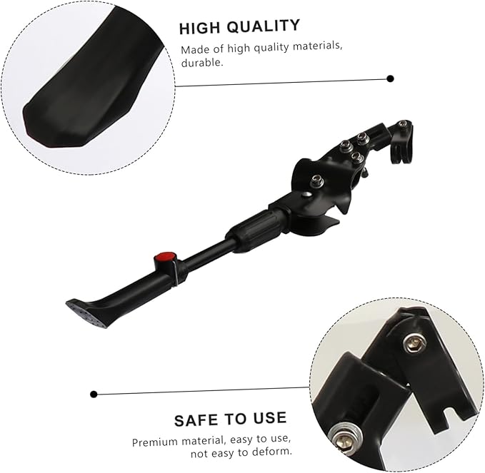 Mountain Bike Kickstand Adjustable 26-Inch Bike Stand Sturdy Support for Outdoor Use Single Piece