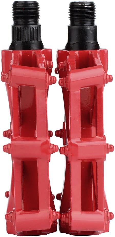 Aluminium CNC Bike Pedals 9/16", Lightweight Mountain Road Bike Pedal with 16 Anti-Skid Pins Bicycle Pedals for MTB BMX