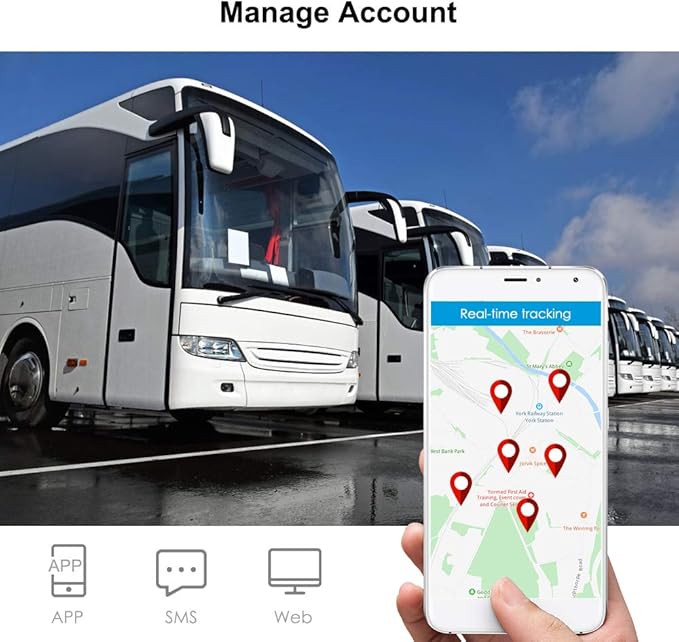 GPS Tracker for Car Tracker Device for Vehicles Hidden Vehicle Car GPS Tracker, Up to 100-Days Long Battery/Magnetic/10000mAh/Built-in SIM Card/Subscription Required