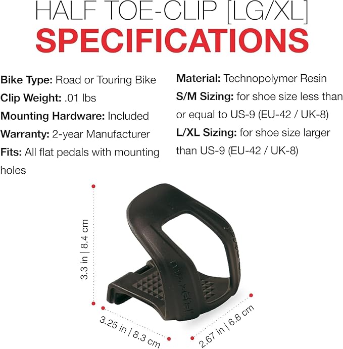 Zefal "Cristophe" Mountain Bicycle Half Toe Clip