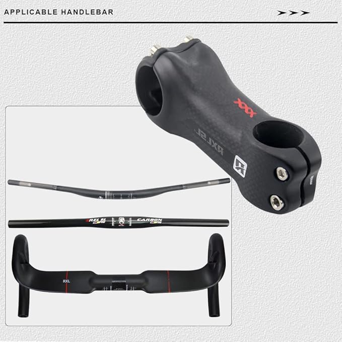 RXL SL Carbon MTB Stem, Mountain Bike Stem 31.8, Road Bike Stem 6 17 Degree 70mm 80mm 90mm 100mm 110mm 120mm 130mm Fixie Handlebar Stems for Downhill Enduro XC