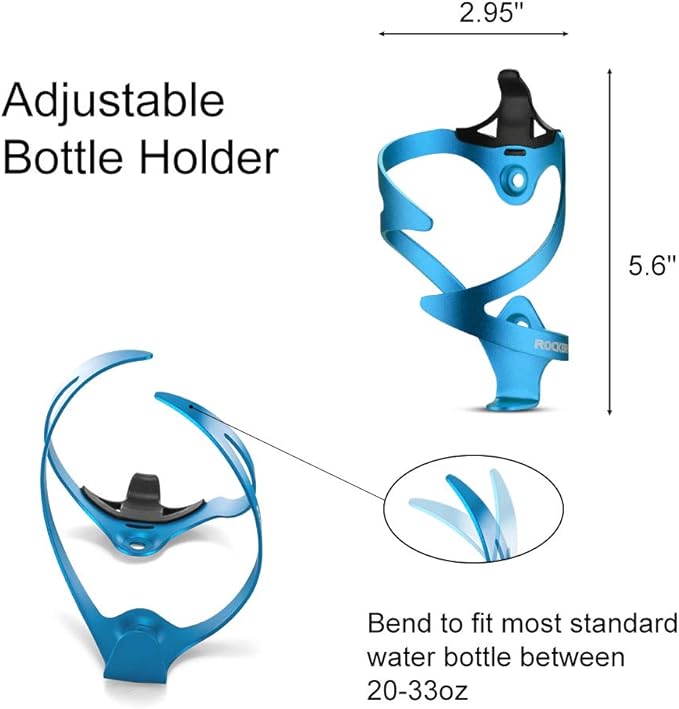 ROCKBROS Bike Water Bottle Cages Bicycle Water Bottle Holder Lightweight Aluminum Alloy Bike Bottle Bracket for Road and Mountain Bike-2Pack