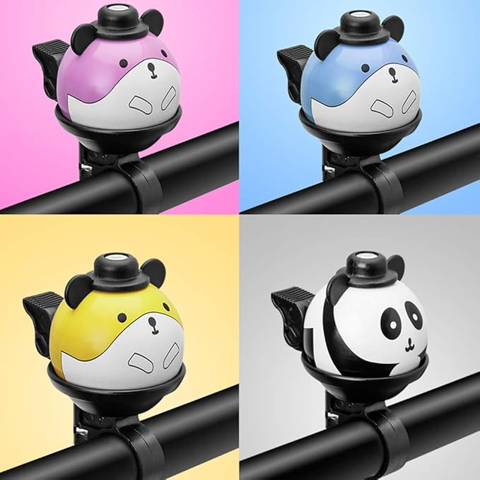 Kids Bike Bell, 360° Rotatable Cartoon Cycling Bell for Girls Boys and Adult, Loud Crisp Clear Sound Bicycle Handlebar Ring Horn, Children's Bike Accessories
