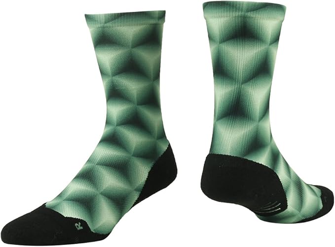 HUSO Hiking Socks Men Women Fashion Novelty Digital Printing Sports Crew Socks 3, 4 Pairs