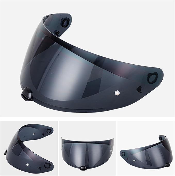 Helmet Visor Replacement Face Shield for HJ-31 i70/i10 Shield Visor Wind Shield Helmet Lens (Deep Grey)