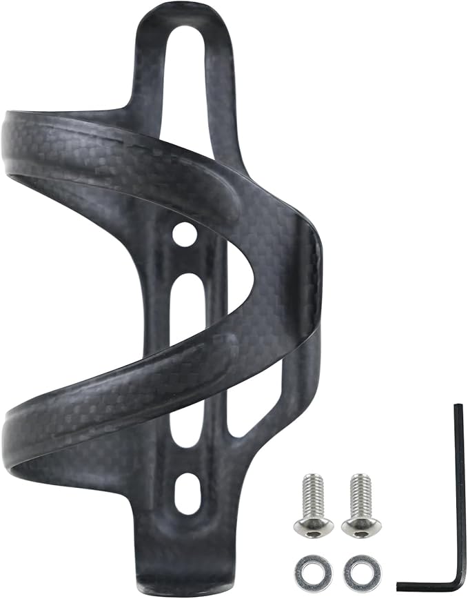 ROADNADO Carbon Fiber Bike Water Bottle Cages Ultralight Drink Holder Left Opening/Right Opening Bicycle Bottle Cupholder for MTB Road Bike Cycling Mountain Bikes (1PCS / 2PCS)