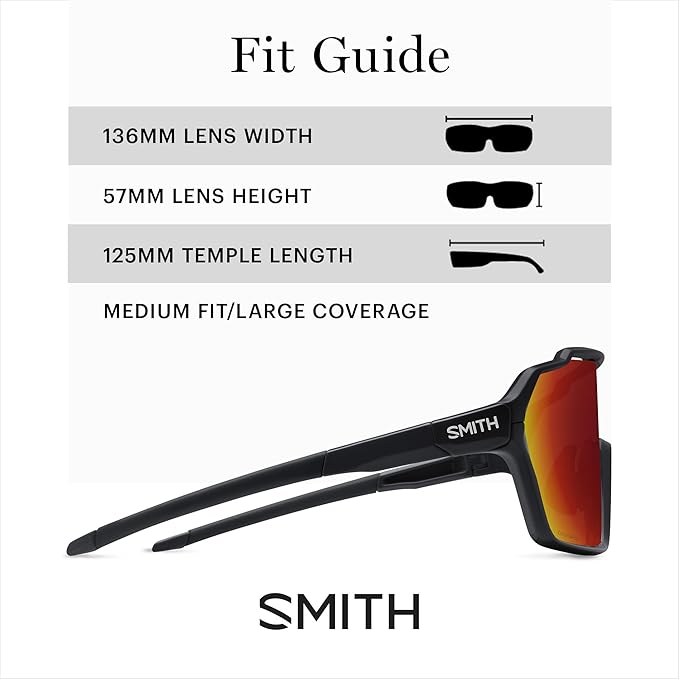SMITH Optics Shift MAG Sunglasses – Shield Lens Performance Sports Sunglasses for Running, Biking, MTB & More–For Men & Women