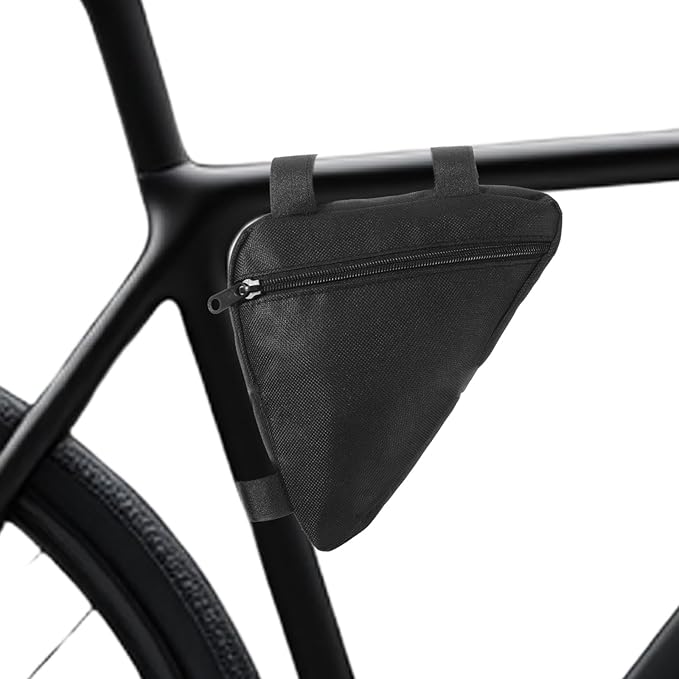 Bike Frame Storage Bag, Bicycle Pouch Bike Triangle Pouch Bikes Tool Bag Bicycle Storage Bags Mountain Bikes Phone Bags Lightweight Cycling Tool Accessories (Black)