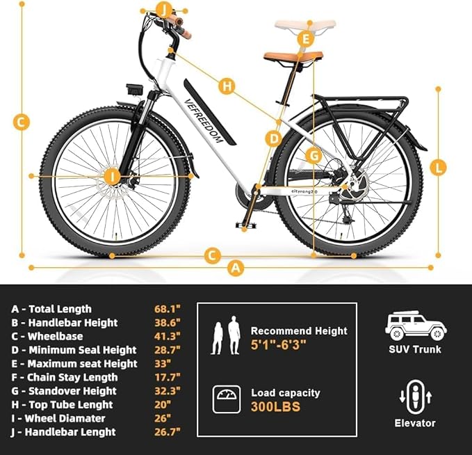 26" Electric Bike for Adults,1000W Motor Peak Ebike Max Long Range 70 Miles & 28 Mph by 48V Removable Battery,Commuter Fast E-Bikes,7-Speed Step Thru Electric Bicycles UL Certified