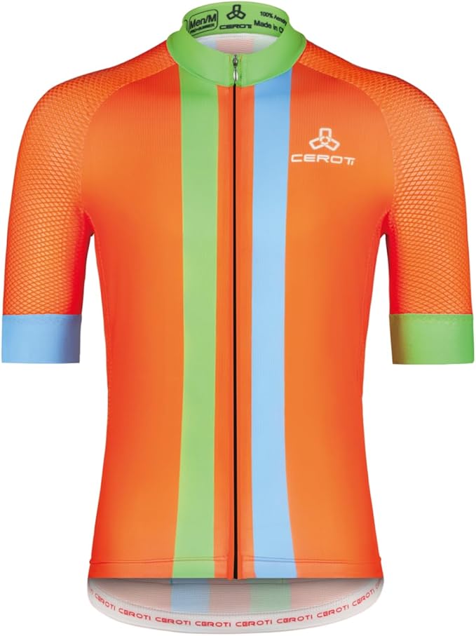 CEROTIPOLAR Snug Fit Men AirCool Cycling Jersey Bike Shirts UPF50+,PRO Dry Fit Light Weight Fabric