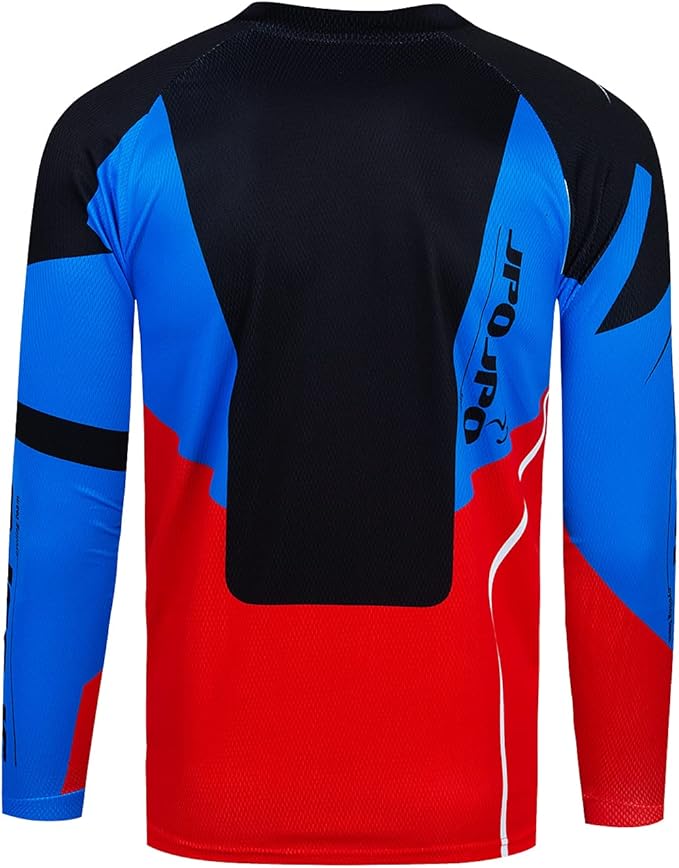 JPOJPO Men's Mountain Bike Jersey Long Sleeve MTB Off-Road Racing Downhill Motocross Shirts Quick Dry&Moisture-Wicking Tops