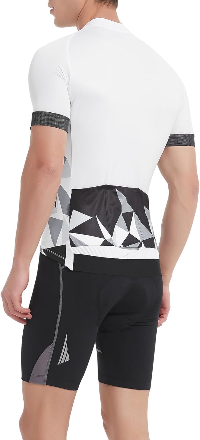 Santic Men’s Cycling Jersey Short Sleeve Bike Shirts for Men Bicycle Jacket with Pockets Breathable & Quick Dry Yorkson