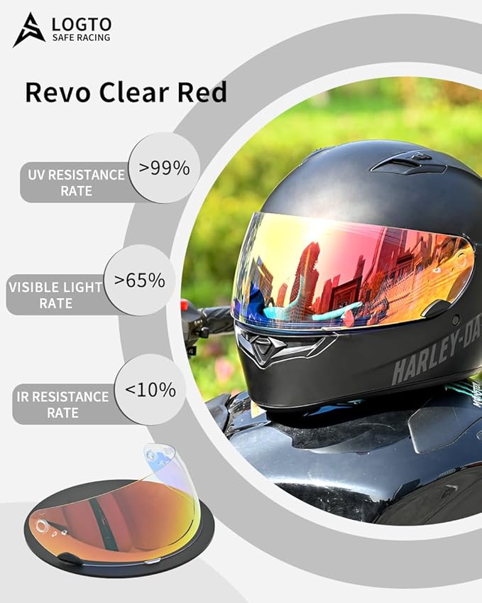 Replacement Motorcycle Helmet Visor Shield for Star RS-1 Vortex Qualifier Revolver Helmet Accessories Universal