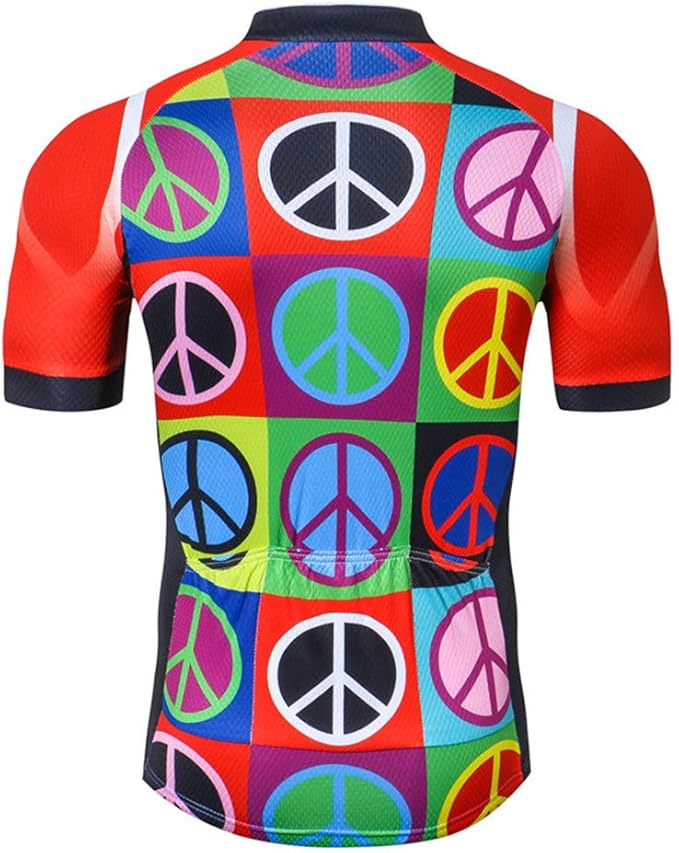 JPOJPO USA Cycling Jersey Men Road Bike Shirt Summer Biking Tops Short Sleeve Bicycle Clothes Cycle Wear Breathable