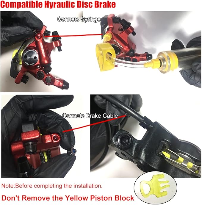 MTB Road XTECH HB-100 MTB Road Line Pulling Hydraulic Disc Brake Calipers Front & Rear Mountain Bike Disc Brake E-Bike Disc Brake Set