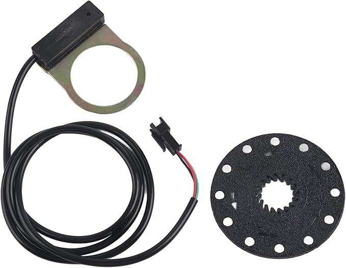Pedal Assist Sensor, 12 Magnets Electric Bikes Sensor, Steel Pedal Assist Kit, Precise Electric Bike Speed Sensors with 43.3in Cable Length for Mountain Bike, PAS System