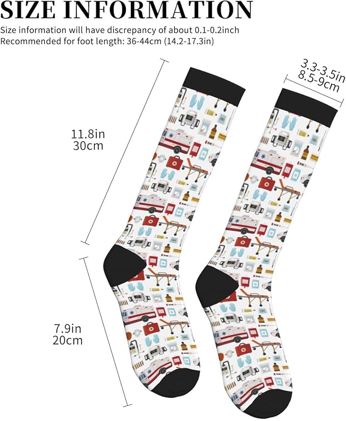 bassyil Compression Socks for Women & Men Circulation 15-20 mmHg Knee High Best Support for Nurses Travel Running Athletic