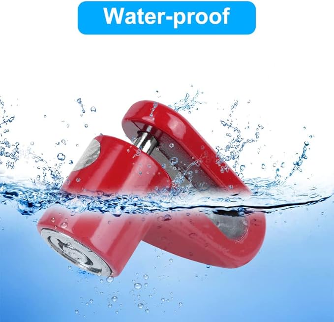 Ainiv Disc Brake Lock, E Scooter Locks Anti-Theft, Cable Bike Locks Waterproof 5FT /12mm Cable with 2 Keys for Scooter, Bike, Electric Bike, Skateboards, Strollers, Lawnmowers with Lock Holders-Red