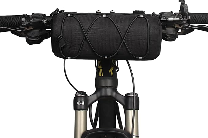KOSIBATE Bike Handlebar Bag,Bicycle Handlebar bag,Bike Frame Bag with Shoulder Strap,Bicycle Front Bag Fram Storage Roll Bag Mountain Road Bikes Bicycle Accessories, Bike Pouch for Bicycle (