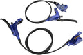 Mountain Bike Hydraulic Disc Brake Set, 4 Piston Front Rear Brake with Screw and Olive Head, Oil Needle, Mounting Column for Most Bikes