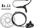 4-Pistons E-Bike Hydraulic Disc Brake Set, 2-PIN Electric Power-Off Hydraulic Brakes Set with 160mm Rotors, Pre-Bled with Mineral Oil Brakes Kit for eBike, MTB, Electric Scooters(Right Rear)