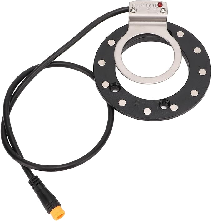Alomejor Electric Bike Sensor,Dual Hall Sensors Precise Pedal Detection Pedal Assist Sensor 12 Magnets Reliable PC Plastic Durable housing for Urban commuters Mountain Bikers Leisure Cyclists