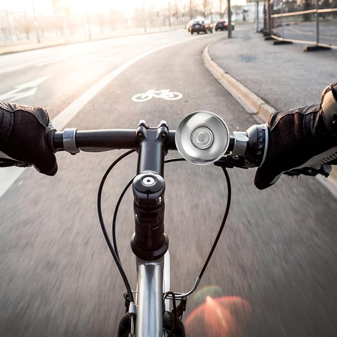 Retro Bike Bell Handlebar Horn Loud Crisp Sound Vintage Cycling Accessory Easy Install for Mountain Cruiser Bikes 2.04X2.04X1.18In