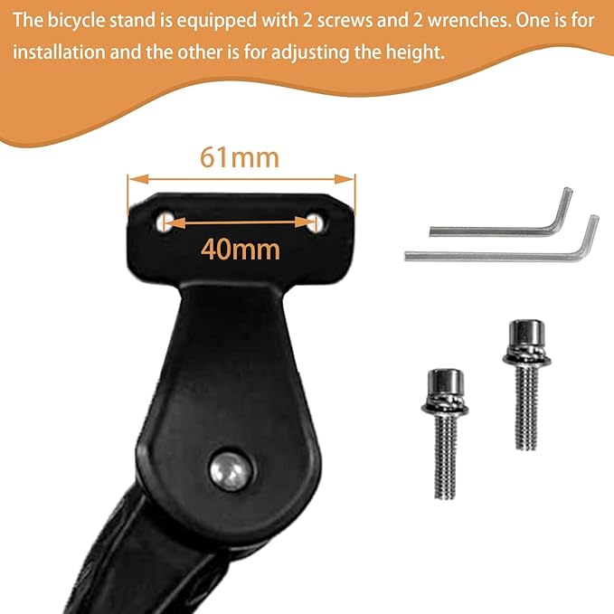 Bicycle Kickstand 24"-29", Adjustable Bicycle Kickstand Non-Slip Sole, Aluminum Alloy and Magnesium alloy Material for Mountain Bicycle E-bike