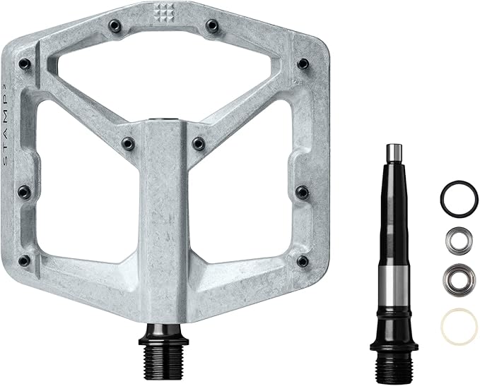 Crankbrothers Stamp Flat MTB Pedals - Size-Specific, Lightweight, Versatile, Durable Bike Pedals