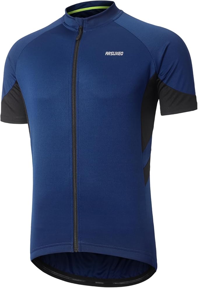 ARSUXEO Men's Short Sleeves Cycling Jersey Bicycle Biking Bike Shirt 636