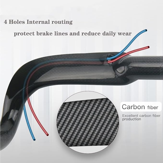 Alfa Pasca Aero Handlebars for Road Bike Carbon Racing Bicycle Handlebars Drop Bars Lightweight 31.8 UD Glossy/Matte 400/420/440mm