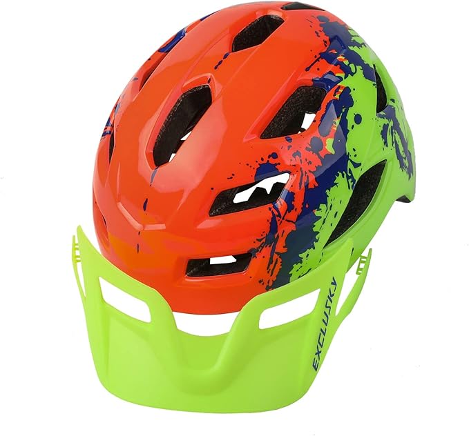 Kids Helmet, Exclusky Kids Bike Helmet Adjustable Safety Lightweight Children Bicycle Helmet for Kids Skating Cycling Scooter Boys and Girls Bicycle Helmets Ages 5-8-14