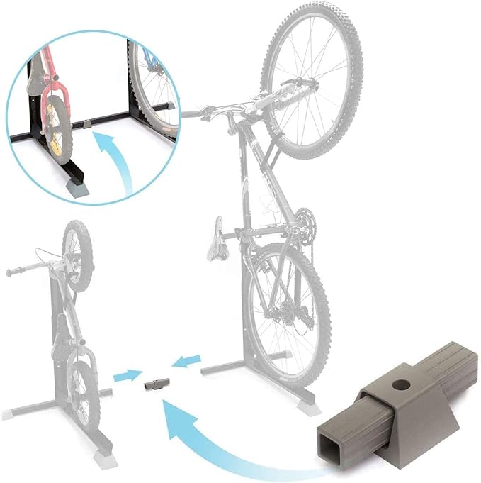 Bike Nook Bicycle Stand, Portable and Stationary Space-Saving Bike Rack with Adjustable Height, for Indoor Bicycle Storage (Connector Only)