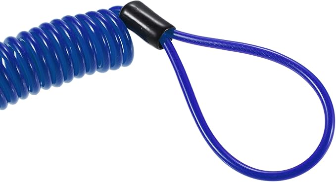 X AUTOHAUX Disk Brake Lock Motorcycle Alarm Disc Lock Security Reminder Cable Tool for Scooter Motorcycle Bike Brake Disc Blue