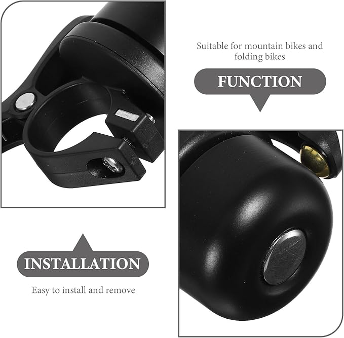 Vintage Bike Bell for Mountain Bikes Retro Copper Metal Cycling Bell Loud Crisp Sound Anti-Loss Folding for Outdoor Cycling Accessories