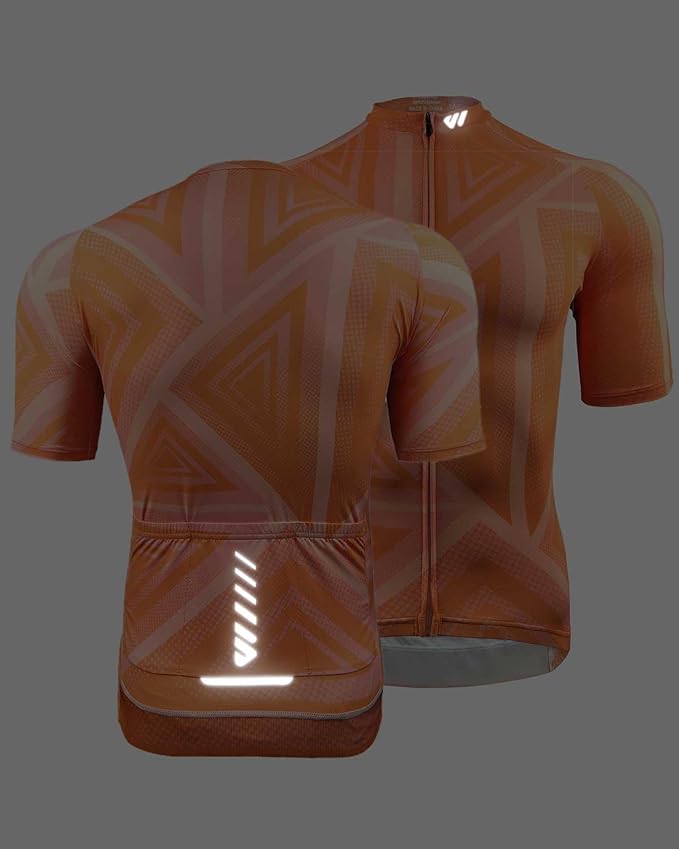Wulibike Men's Cycling Jerseys Short Sleeve Bike Biking Shirts Full Zip with Pockets Road Bicycle Clothing