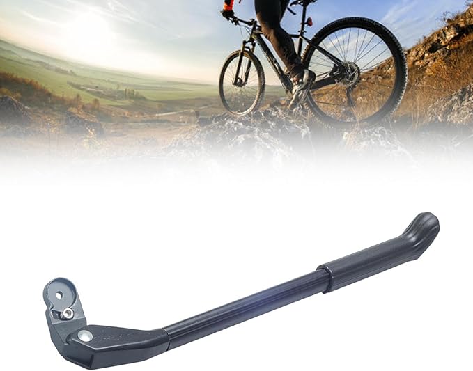 Adjustable Bike Kickstand, Aluminum Alloy Cycling Stand with Tool Less Length Adjustment, Lightweight Anti Slip Foot Design for Mountain and Road Bicycles.