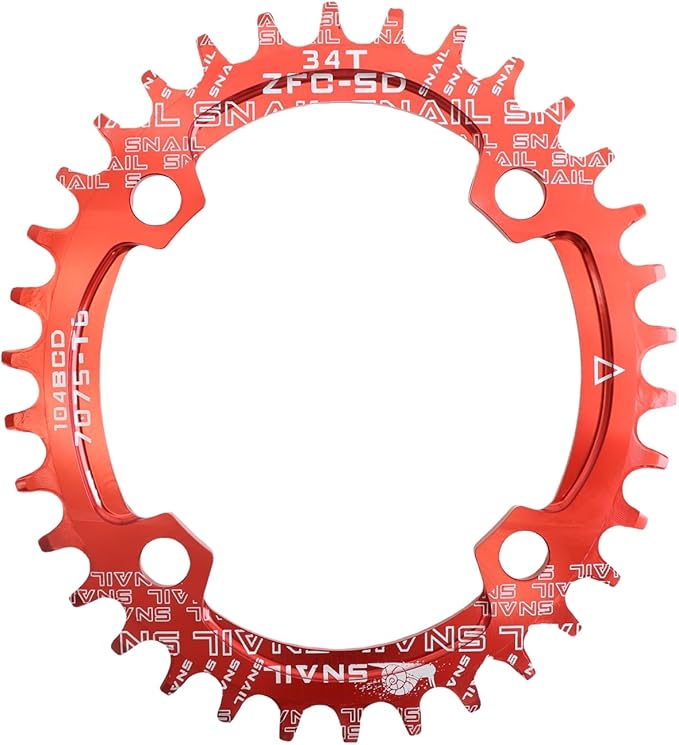 DJC Bike Chainring 104BCD Round/Oval 30t 32t 34t 36t 38t 40t 42t 44t 46t 48t 50t 52t Tooth Narrow Wide 7/8/9/10/11/12 Speed Ultralight MTB Mountain Bike 104 BCD Chainwheel