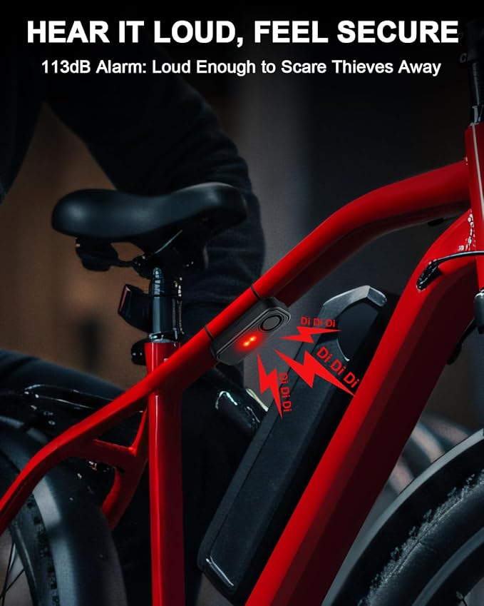 ONVIAN Car Alarm System, Ultra-Loud 113db Bike Alarm with Remote, IP66 Waterproof Anti Theft Car Device Vibration Motion Sensor, Bike Accessories for Motorcycle Moped Scooter Doors Window