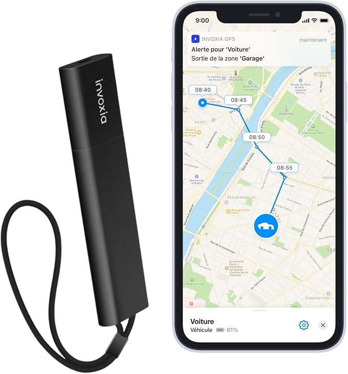 Invoxia GPS PRO Tracker - Real-time Location - for Cars, Motorcycles, Bicycles, Children - Motion and Tilt Alerts - 4G LTE-M Network - Up to 3 Months Battery Life